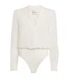 Roland Mouret Long-sleeve Bodysuit In White