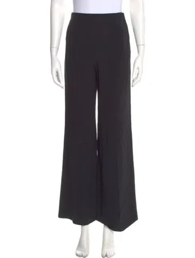 Pre-owned Roland Mouret Silk Wide Leg Pants In Gray