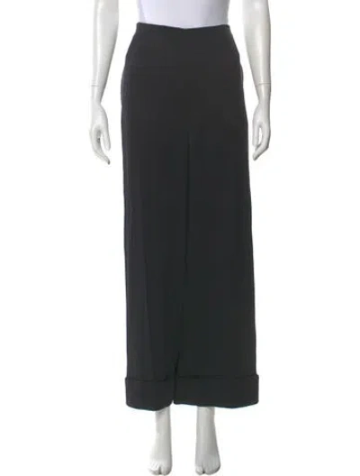 Pre-owned Roland Mouret Silk Wide Leg Pants W/ Tags In Black