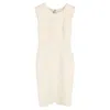 Roland Mouret Sleeveless Midi Dress In Cream Polyester In Neutral