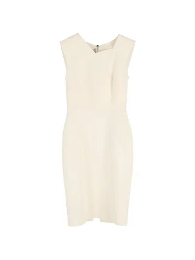 Pre-owned Roland Mouret Sleeveless Midi Dress In Neutral