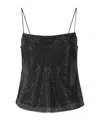 Roland Mouret Embellished Silk Chiffon Camisole In Black