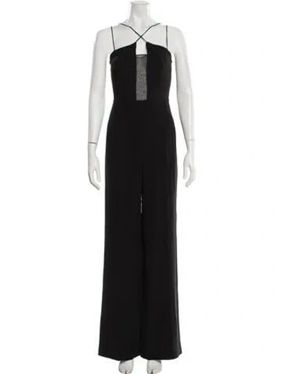 Pre-owned Roland Mouret Square Neckline Jumpsuit In Black
