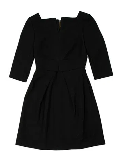 Pre-owned Roland Mouret Square Neckline Mini Dress In Black