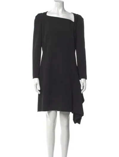 Pre-owned Roland Mouret Square Neckline Mini Dress In Black