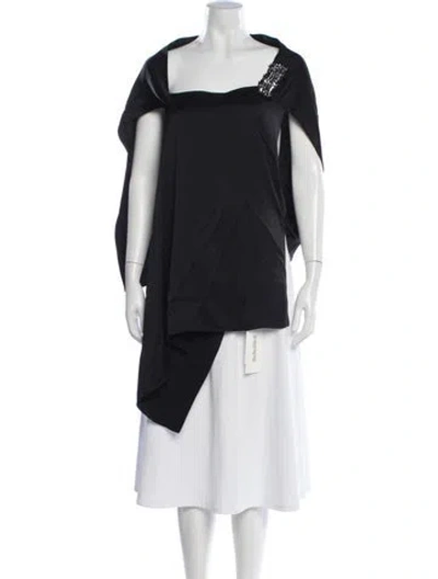 Pre-owned Roland Mouret Square Neckline Sleeveless Top In Black