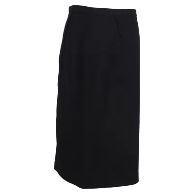 Roland Mouret Straight-cut Midi Skirt In Black Polyester