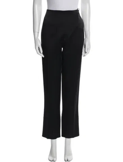 Pre-owned Roland Mouret Straight Leg Pants In Black