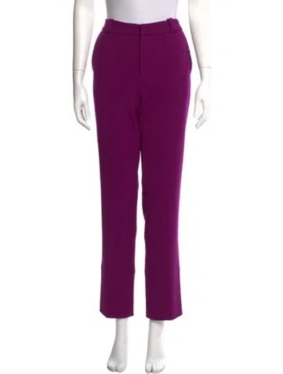 Pre-owned Roland Mouret Straight Leg Pants In Purple