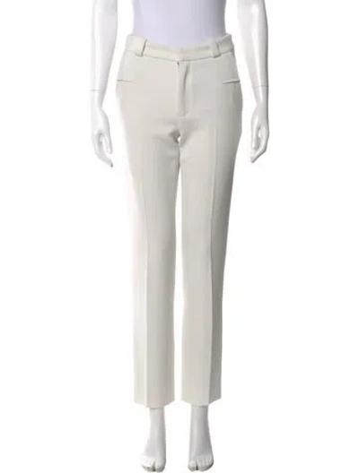 Pre-owned Roland Mouret Straight Leg Pants In White