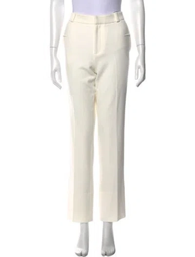 Pre-owned Roland Mouret Straight Leg Pants In White