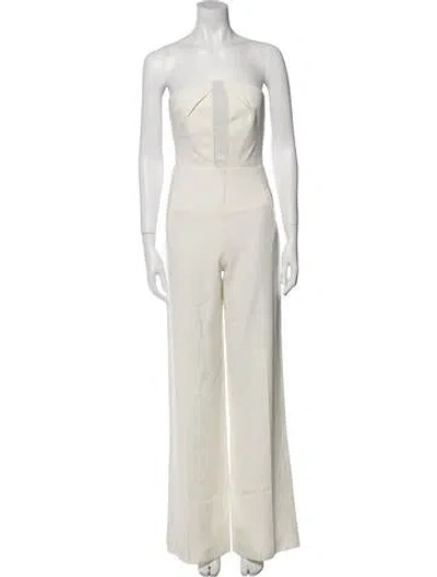 Pre-owned Roland Mouret Strapless Jumpsuit In Neutral