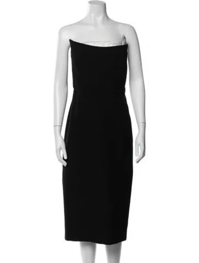 Pre-owned Roland Mouret Strapless Knee-length Dress In Gray