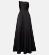 Roland Mouret Strapless Taffeta Gown In Black