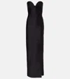 Roland Mouret Strapless Taffeta Gown In Black