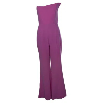 Pre-owned Roland Mouret , Strapless Wool Jumpsuit In Pink