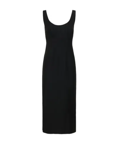 Roland Mouret Strapless Wool Mid-length Dress In Black