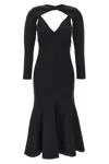 Roland Mouret Gown Maxi Dress With Cut Out Details And Shoulder Cover In Black