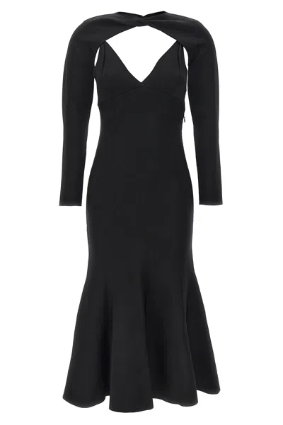 ROLAND MOURET ROLAND MOURET STRETCH KNIT MIDI DRESS