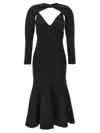 Roland Mouret Gown Maxi Dress With Cut Out Details And Shoulder Cover In Black
