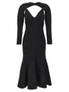 Roland Mouret Gown Maxi Dress With Cut Out Details And Shoulder Cover In Black