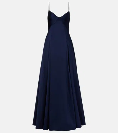 Roland Mouret Taffeta Gown In Blue