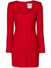 Roland Mouret Tailored Wool Blend Mini Dress In Red