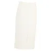 Roland Mouret Textured Midi Pencil Skirt In White Viscose In White