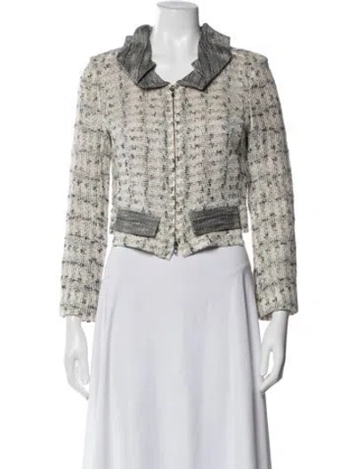 Pre-owned Roland Mouret Tweed Pattern Evening Jacket In Gray