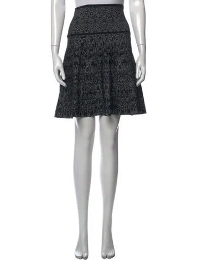 Pre-owned Roland Mouret Tweed Pattern Mini Skirt In Black