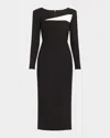 Roland Mouret Contrast-color Stitching Dress In Monochrome
