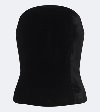 Roland Mouret Velvet Corset In Black
