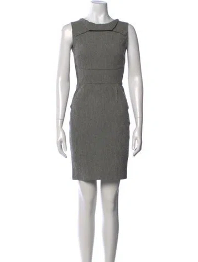 Pre-owned Roland Mouret Virgin Wool Mini Dress In Gray