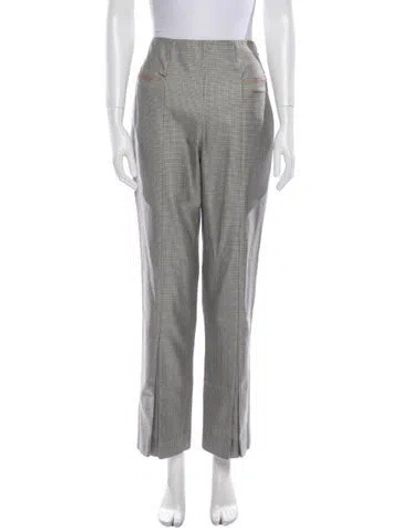 Pre-owned Roland Mouret Virgin Wool Straight Leg Pants In Neutral