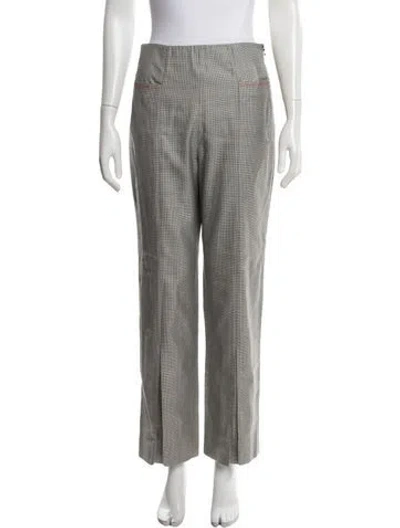 Pre-owned Roland Mouret Virgin Wool Straight Leg Pants In Neutrals