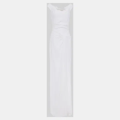 Pre-owned Roland Mouret Viscose Gown 10 In White