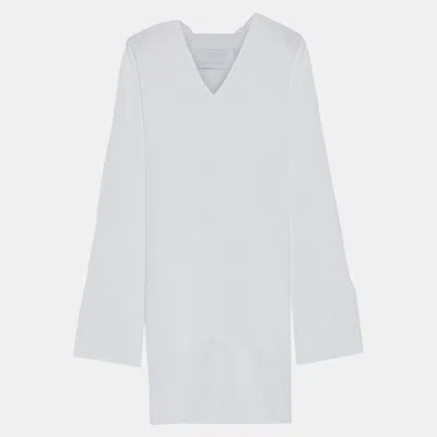 Pre-owned Roland Mouret Viscose Long Sleeved Top S In White