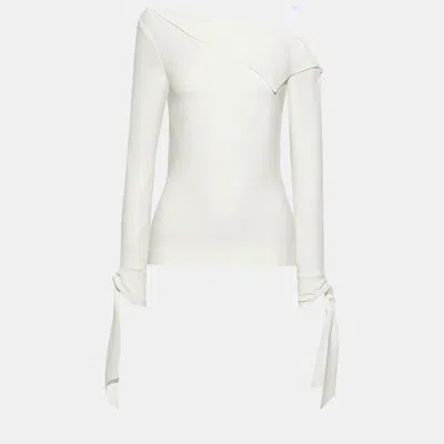 Pre-owned Roland Mouret Viscose Tops 8 In White