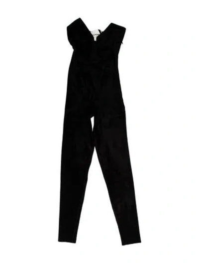 Pre-owned Roland Mouret V-neck Jumpsuit W/ Tags In Black