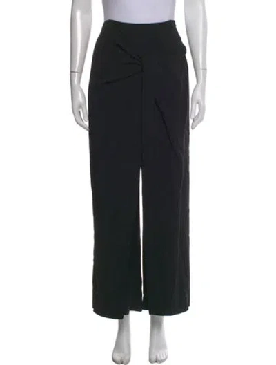 Pre-owned Roland Mouret Wide Leg Pants In Black