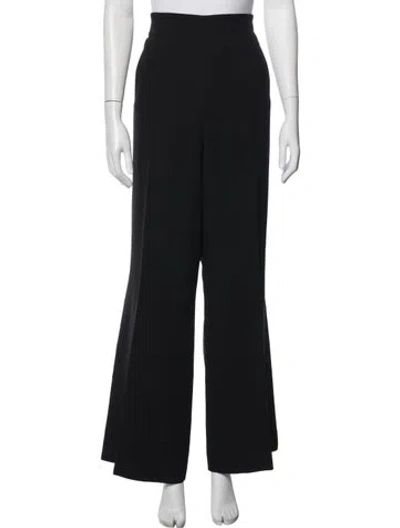 Pre-owned Roland Mouret Wide Leg Pants In Black