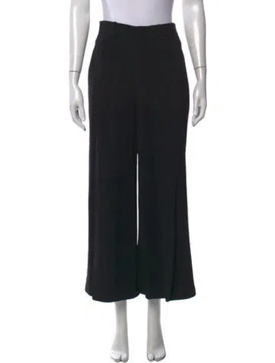 Pre-owned Roland Mouret Wide Leg Pants In Black