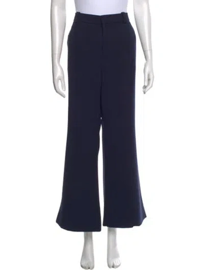 Pre-owned Roland Mouret Wide Leg Pants In Blue