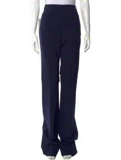 Pre-owned Roland Mouret Wide Leg Pants In Blue
