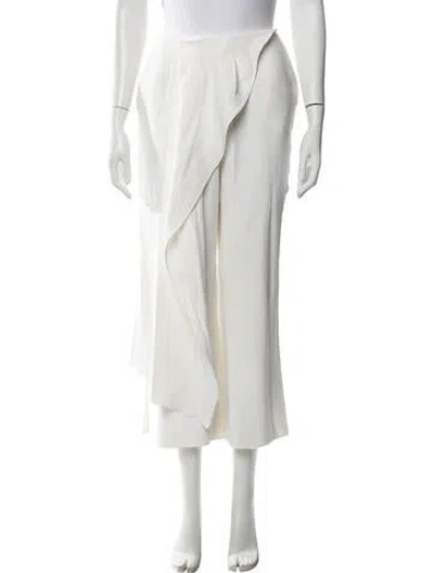 Pre-owned Roland Mouret Wide Leg Pants In Neutrals