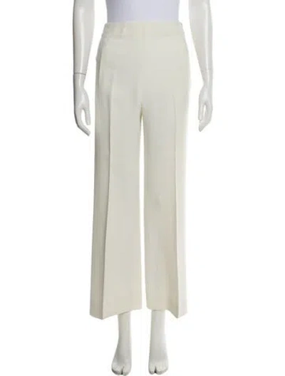 Pre-owned Roland Mouret Wide Leg Pants In White