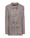 Roland Mouret Woman Blazer Brown Size 12 Bamboo In Purple
