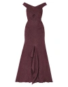 Roland Mouret Woman Maxi Dress Dark Purple Size 2 Viscose, Polyamide, Acetate, Elastane In Purple