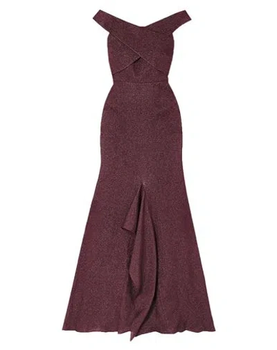 Roland Mouret Woman Maxi Dress Dark Purple Size 2 Viscose, Polyamide, Acetate, Elastane
