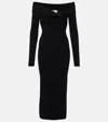 Roland Mouret Wool And Cashmere-blend Midi Dress In Black